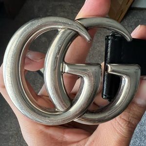 Mens Silver Gucci Belt